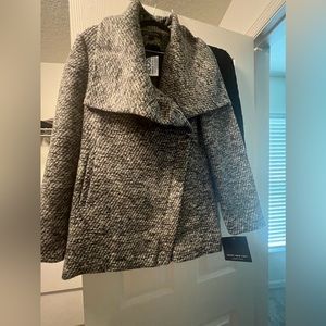 Black & Grey tweed coat